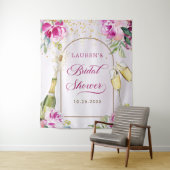 Brautparty aus Weinglas Wandteppich (Beispiel)