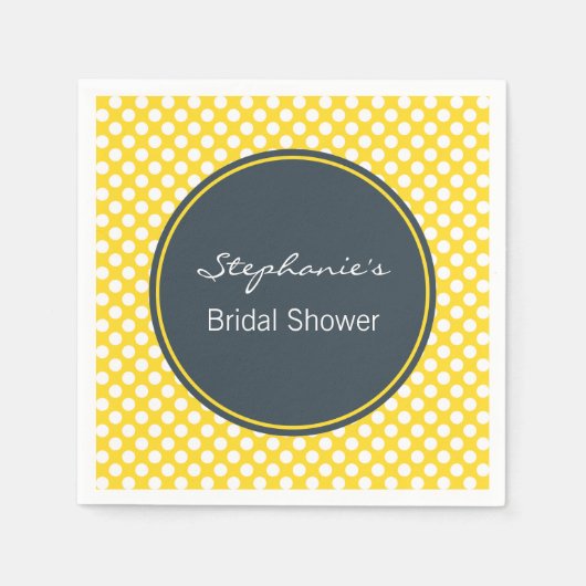 Brautparty aus weißem, gelben und kohlensäurehalti serviette (Vorderseite)