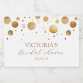 Brautparty aus weißem Glitzer Schaumweinetikett (Einzelnes Label)