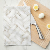 Brautparty aus weißem Korbweidekorb Geschirrtuch (Viertel Falte)