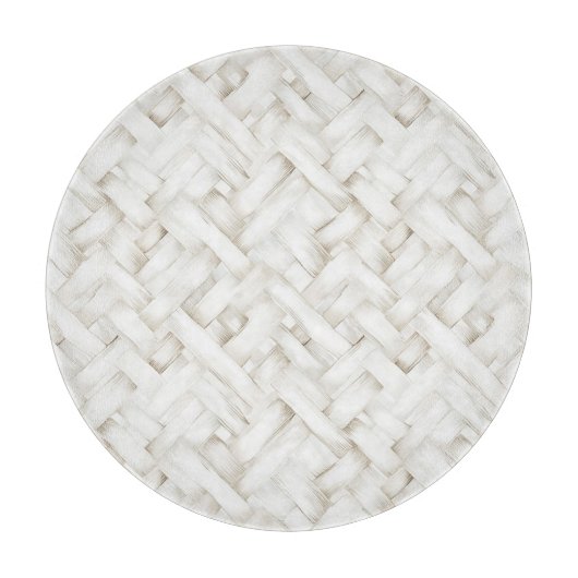 Brautparty aus weißem Korbweidekorb Schneidebrett (Vorderseite)