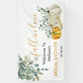 Brautparty aus weißem Kürbis in die Liebe Banner (Vertikal)