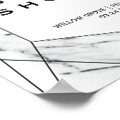 Brautparty aus weißem und schwarzem Marmor Poster (Ecke)