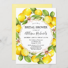 Brautparty aus Zitronen, grünes Wasser Einladung