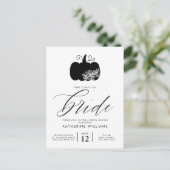 Brautparty | Autumn Pumpkin Postkarte (Stehend Vorderseite)