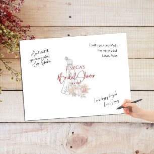 Brautparty Autumn Script Alternative Guest Book Poster