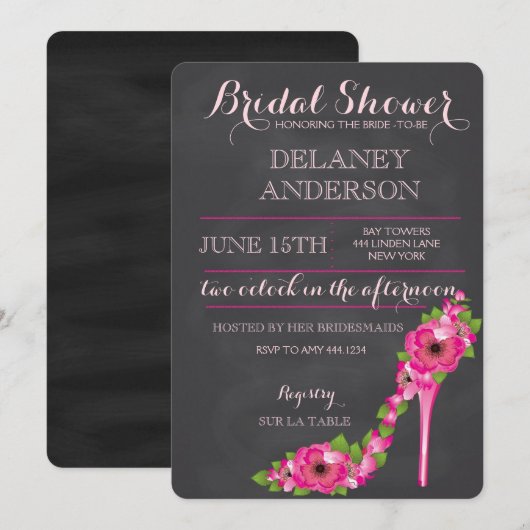 Brautparty Bachelorette Einladung (Vorne/Hinten)