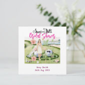 Brautparty Bachelorette zum Thema Golf Hawaii Save The Date (Stehend Vorderseite)