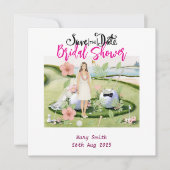 Brautparty Bachelorette zum Thema Golf Hawaii Save The Date (Vorderseite)