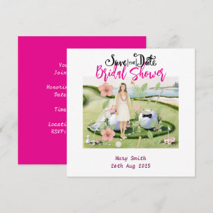 Brautparty Bachelorette zum Thema Golf Hawaii Save The Date