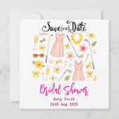 Brautparty Bachelorette zum Thema Golf Hawaii Save The Date (Vorderseite)