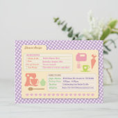 Brautparty-Backen-Rezept-Karte backen Party Einladung (Stehend Vorderseite)