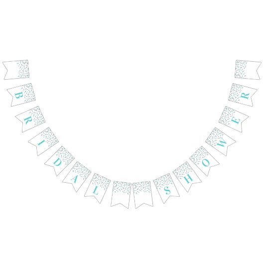 Brautparty Banner Blue Silver Confetti (Alle)