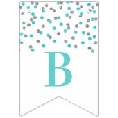 Brautparty Banner Blue Silver Confetti (Zweite Fahne)