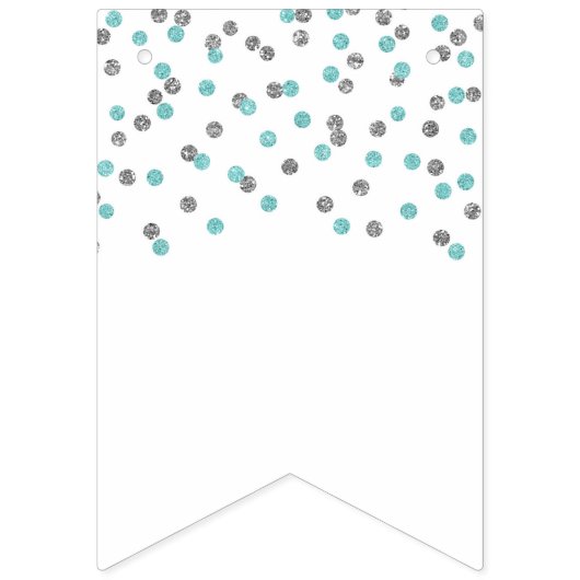 Brautparty Banner Blue Silver Confetti (Erste Fahne)