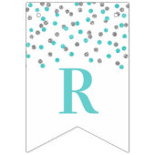 Brautparty Banner Blue Silver Confetti (Dritte Fahne)