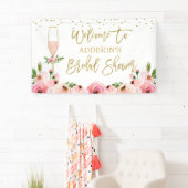 Brautparty-Banner "Floral Champagne" Banner (Insitu)