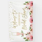 Brautparty-Banner "Floral Champagne" Banner (Vertikal)