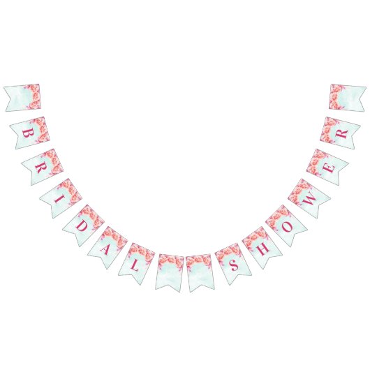 Brautparty Banner Light Blue Watercolor Blume (Alle)