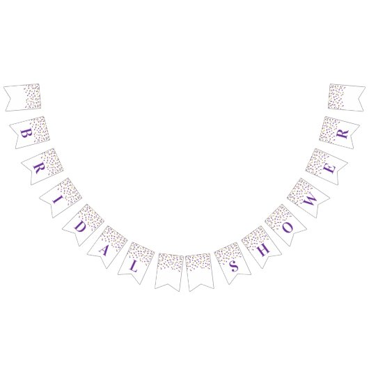 Brautparty Banner Lila Gold Confetti (Alle)