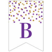 Brautparty Banner Lila Gold Confetti (Zweite Fahne)