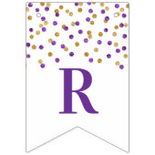 Brautparty Banner Lila Gold Confetti (Dritte Fahne)