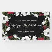 Brautparty-Banner mit rotem und weißem Anemone Banner (Horizontal)