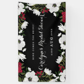 Brautparty-Banner mit rotem und weißem Anemone Banner (Vertikal)