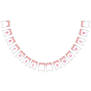 Brautparty Banner Pink Aquarellfarben Blume