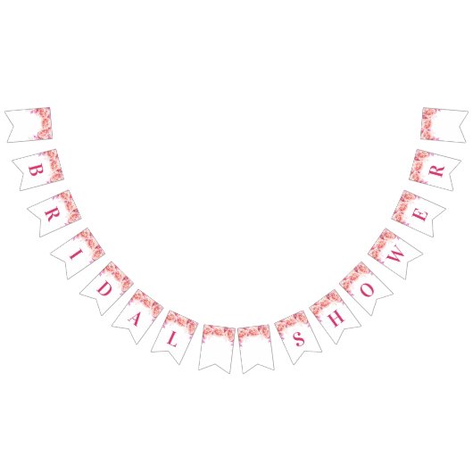 Brautparty Banner Pink Aquarellfarben Blume (Alle)