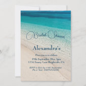 Brautparty Beach Scene Coastal Blue Einladung (Vorderseite)