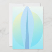 Brautparty Beach Surfing Sun Blue Einladung (Rückseite)