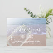 Brautparty Beach Wedfish & Mason Jar Einladung (Stehend Vorderseite)