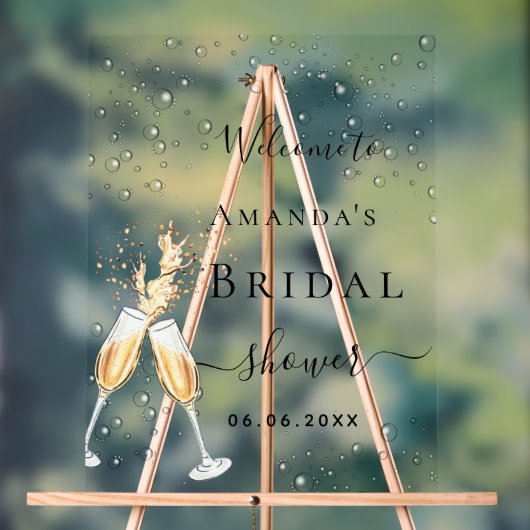 Brautparty-Begrüßung Acrylschild (Neutral)