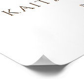 Brautparty Begrüßung Sonnenblumen Burgund Rose Poster (Ecke)