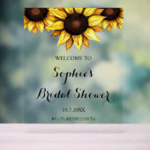 Brautparty Begrüßung Sonnenblumen Zeichen Acrylschild (Neutral)