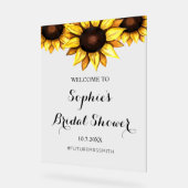 Brautparty Begrüßung Sonnenblumen Zeichen Acrylschild (Winkel)