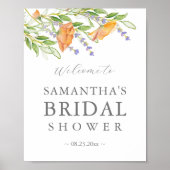 Brautparty Begrüßung Wildblumen für Wasserfarben Poster (Vorne)