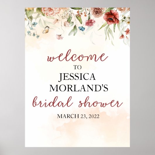 Brautparty Begrüßungspapier, Begrüßungspapier Poster (Vorne)