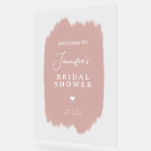 Brautparty Begrüßungsskript Dusty Rose Pink Paint Acrylschild (Winkel)