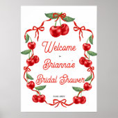 Brautparty-Begrüßungszeichen auf der oberen Kante Poster (Vorne)