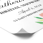 Brautparty Begrüßungszeichen Blume Poster (Ecke)