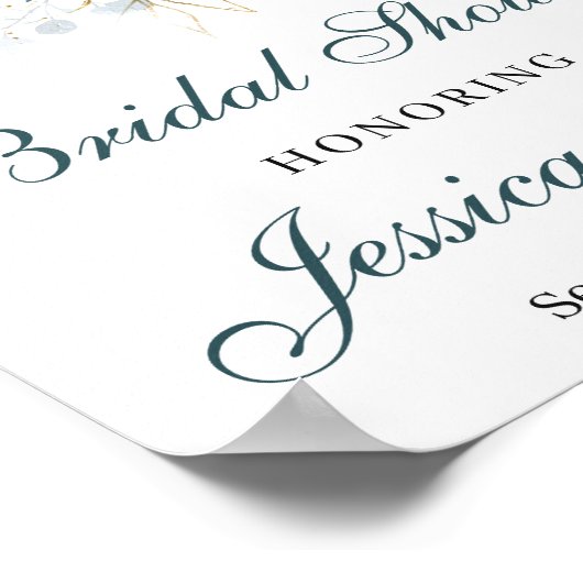 Brautparty Begrüßungszeichen Poster (Ecke)