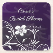 Brautparty benutzerdefinierte Party-Untersetzer Rechteckiger Pappuntersetzer (Vorderseite)