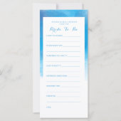 Brautparty Beratung Sommer Blaue Wasserfarbe (Vorderseite)