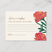 Brautparty-Beratung und Wünsche in Blütezeit Begleitkarte (Vorderseite)