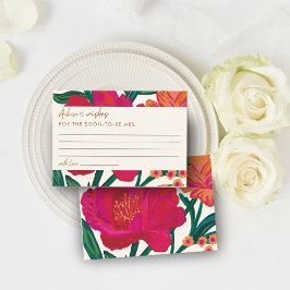 Brautparty-Beratung und Wünsche in Blütezeit Begleitkarte