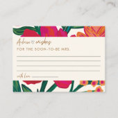 Brautparty-Beratung und Wünsche in Blütezeit Begleitkarte (Vorderseite)