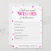 Brautparty-Beratung und Wünsche | Magenta Confetti Einladung (Vorderseite)