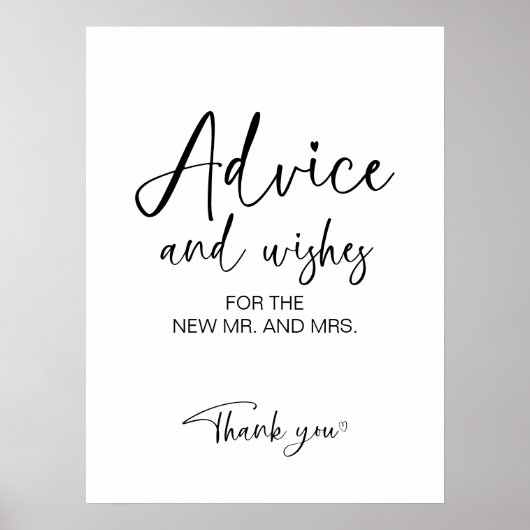 Brautparty Beratung und Wünsche Unterschreiben Poster (Vorne)